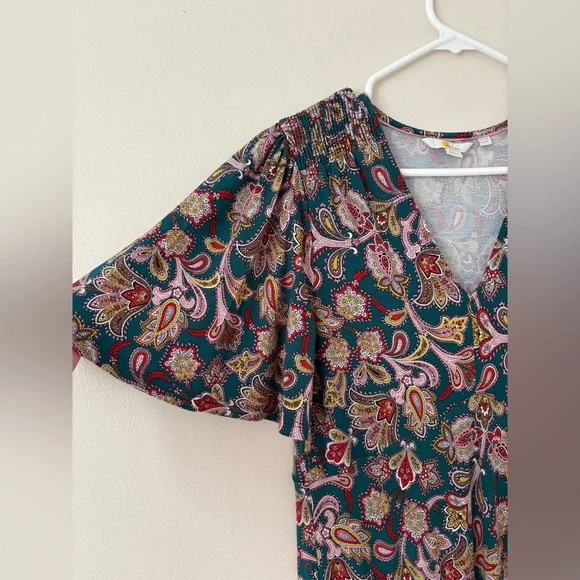 Boden Jersey Midi Tea Dress in Chesapeake Bay Paisley Size 8 - Picture 7 of 10